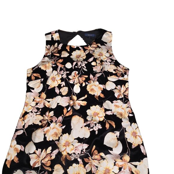 Rachel Roy Floral Sleeveless Velvet Dress Keyhole Back Design Black & Beige NWT - Picture 9 of 16